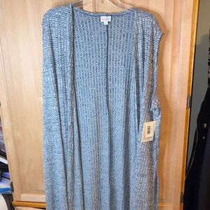 LuLaRoe Blue Patterned Joy vest